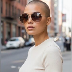 Jessica Simpson Aviator Sunglasses J5596 Gold/Brown Sunnies Shades Sunglasses